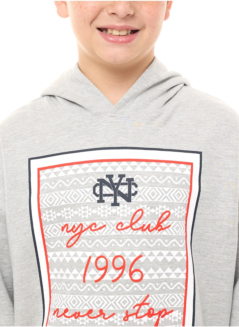 victor and jane Boys' Graphic Printed Hoodie