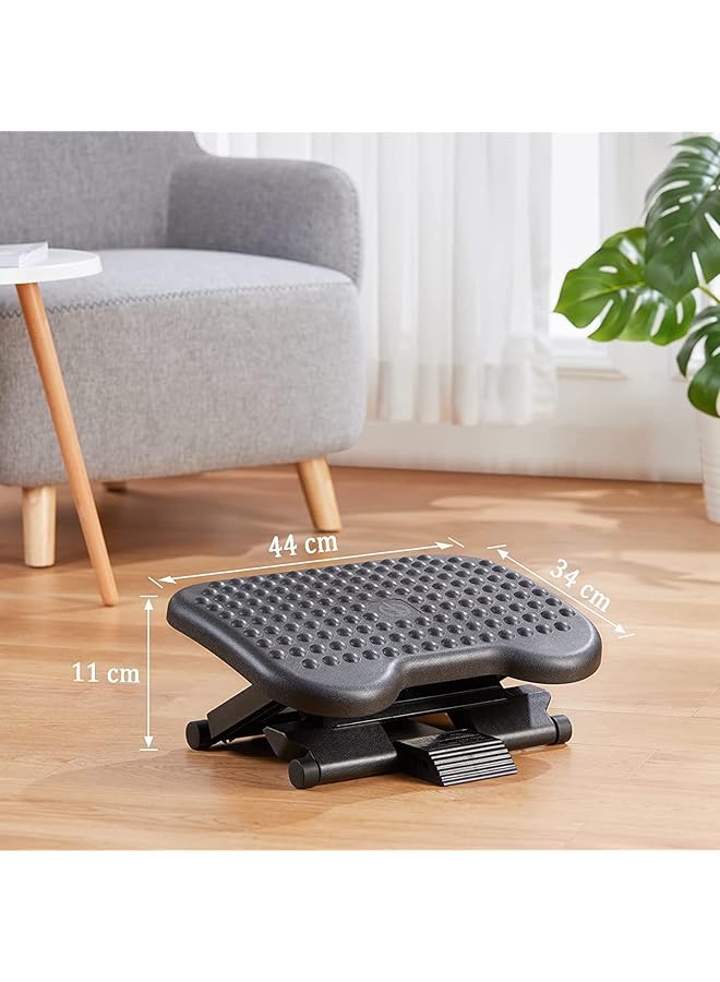 erorex Under Desk Footrest Adjustable Foot Rest For Under Desk At Work With 3 Height Settings And 30 Degree Angle Ergonomic Desk Foot Rest With Massage Texture Foot And Leg Rest For Home Office - Image 5