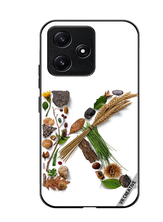 VR CREATIVE Protective Case Cover For Xiaomi Poco M6 Pro 5G Alphabet K Design Multicolour - Image 1