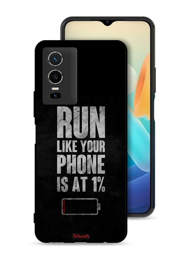 Tolwak Vivo Y76 5G Protective Case Cover Run Like Your Phone Is At 1 Percent - Image 1