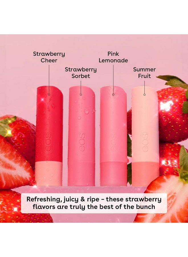 إي أو اس مجموعة هدايا مرطب الشفاه من إي أو إس - فراولة فائقة، مرطب شفاه بإصدار محدود، عبوة متنوعة، 0.14 أونصة، عبوة من 4 قطع - Image 2