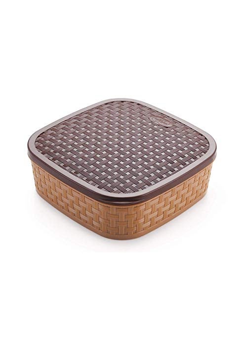 Konquer TimeS Konquer TimeS Classic Masala boxRangoli Box 7 Sections Masala Container Wooden Style Plastic Multicolor 1  - Image 2