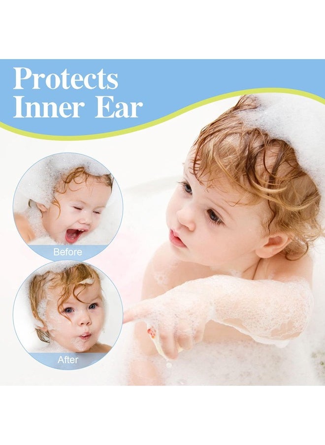 oldlaiben 60 Pieces Baby Waterproof Ear Stickers Ear Covers for Swimming Shower Ear Protectors with Ear Plugs for Kids Newborn Disposable Ear Covers for Shower Surfing Snorkeling and Other Water Sports (White)  - Image 4