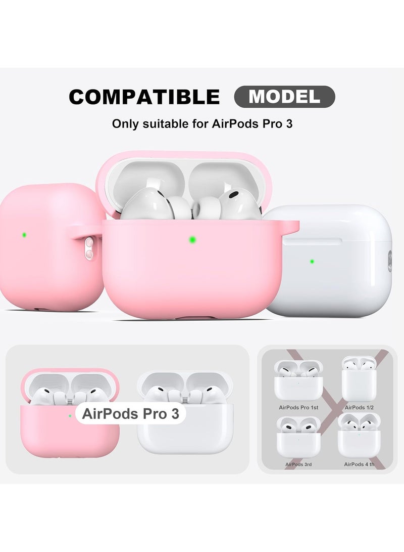 أكاليكس حافظة AirPods Pro 3 (2025)، غطاء حماية ناعم من السيليكون متوافق مع Apple AirPods Pro الجيل الثالث (كابل USB-C)، (وردي) - Image 2