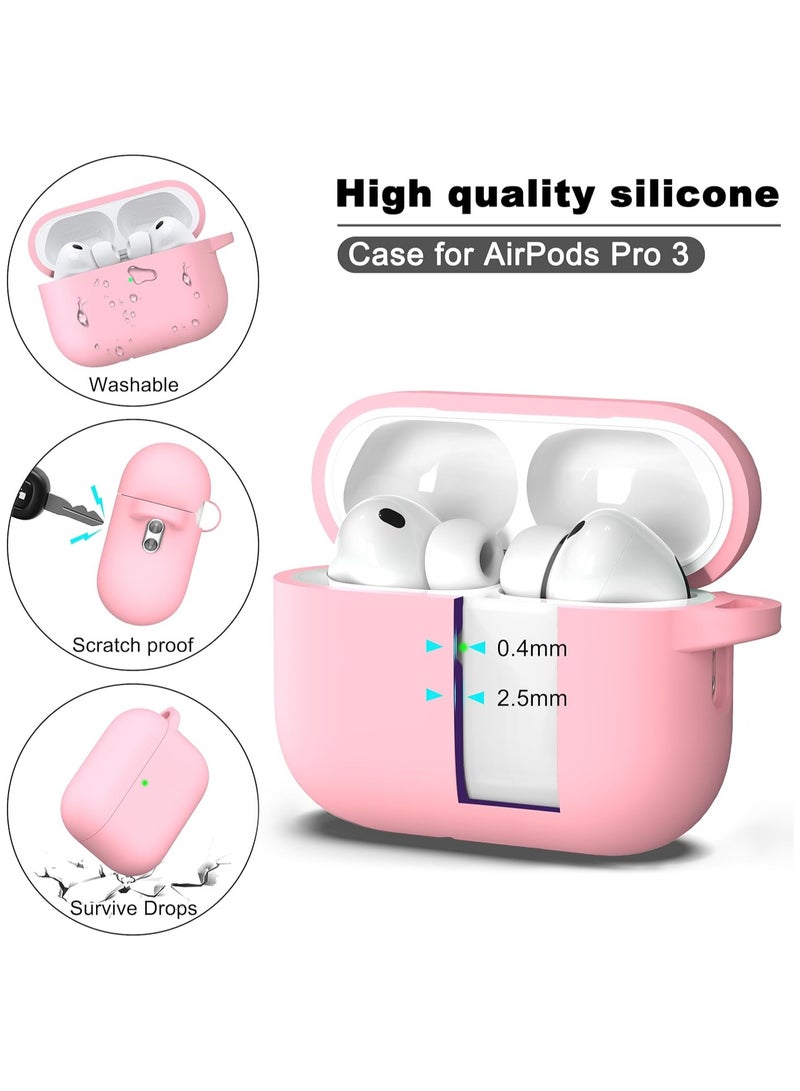 أكاليكس حافظة AirPods Pro 3 (2025)، غطاء حماية ناعم من السيليكون متوافق مع Apple AirPods Pro الجيل الثالث (كابل USB-C)، (وردي) - Image 3