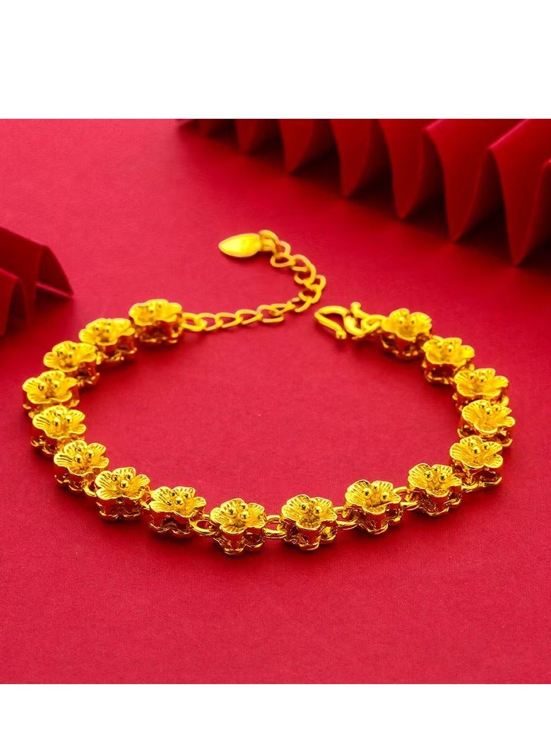 general The gold-plated flower bracelet will never fade  - Image 2