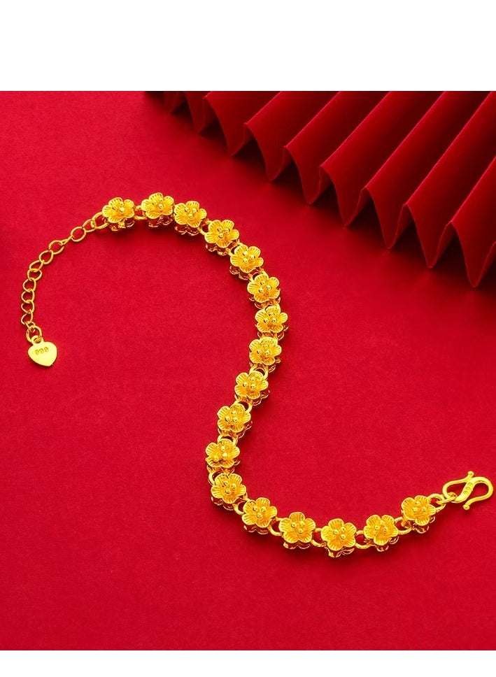general The gold-plated flower bracelet will never fade  - Image 3