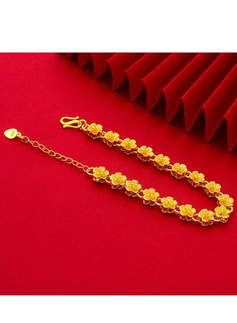 general The gold-plated flower bracelet will never fade  - Image 4