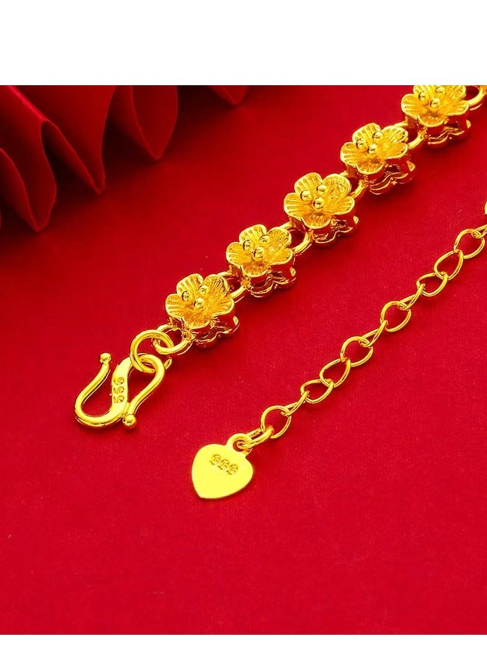 general The gold-plated flower bracelet will never fade  - Image 5