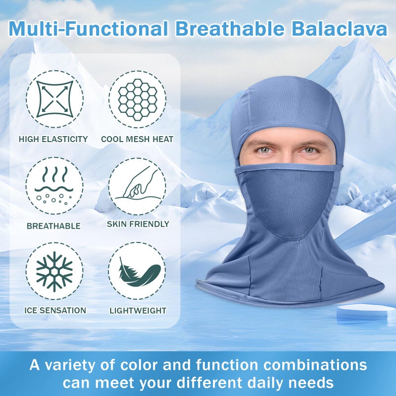Cmonie 6 Packs Ski Mask Sun UV Protection Hood Breathable, Balaclava Face Mask for Men Women - Motorcycle Fish (6Pcs-Color Mix A, One size) - Image 5