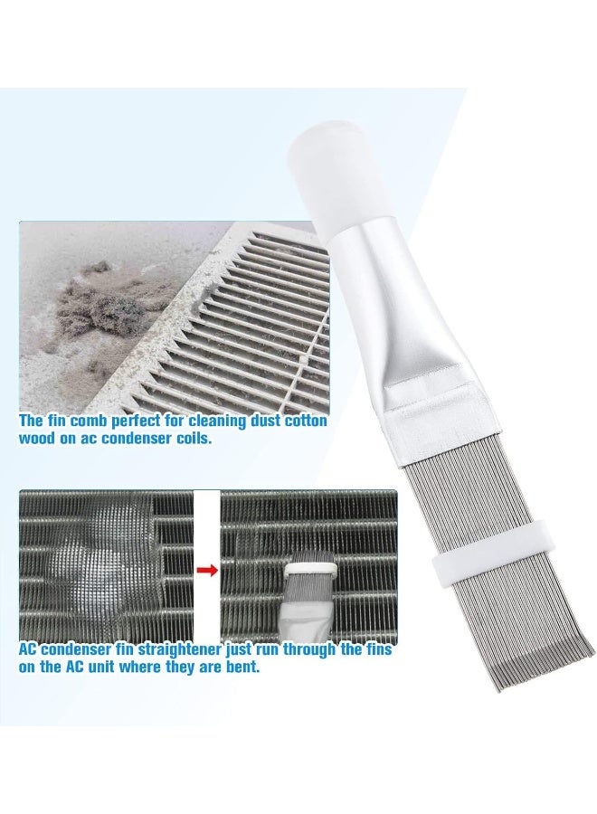 Biella Biella Air Conditioner Fin Comb,stainless Steel Ac Condenser Fin Straightener Ac Fin Comb Cleaner Brush Evaporator Radiator Fin Cleaning Tool Used For Cleaning Air Condition - Image 4