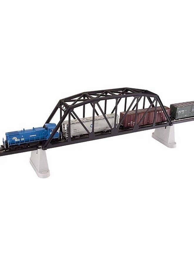ATLAS MODEL Atlas Ho Scale Kit Code 83 Track 18" Through Truss Model Train Bridge, Black  - Image 2