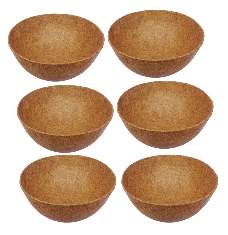 COIR GARDEN Coco Fiber Liner - USE Coir Liner- Basket Liner 12 INCH - 6 Pieces - Image 1