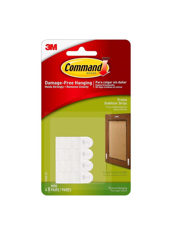 3M Command 4-Piece Picture Hanging Strip White Medium 17201-E - Image 1