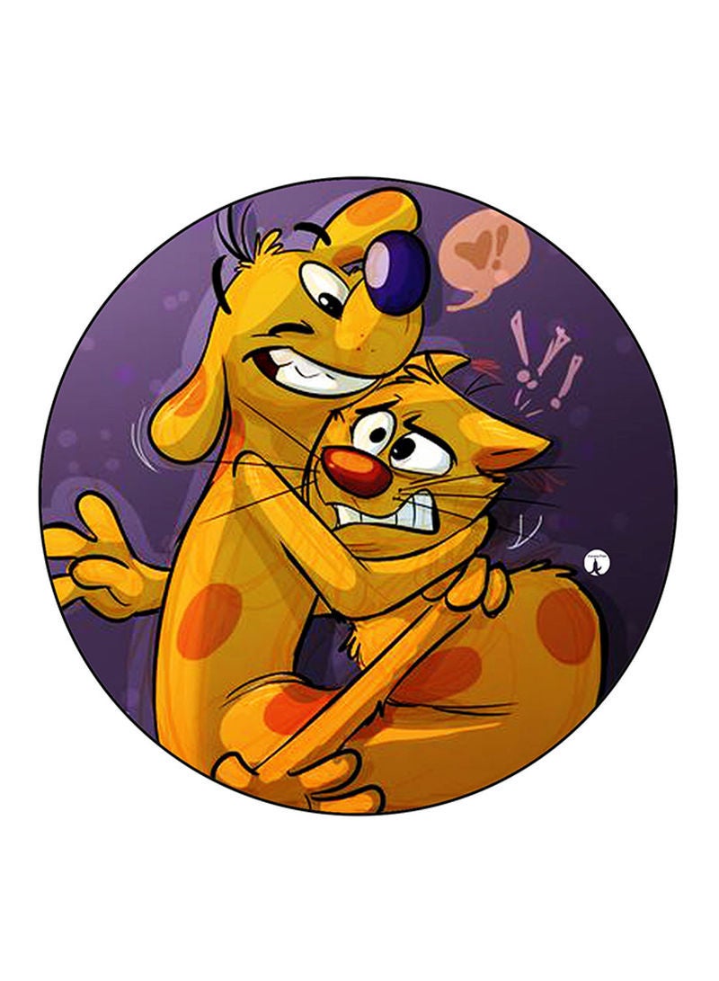 Catdog Printed Mouse Pad Multicolour