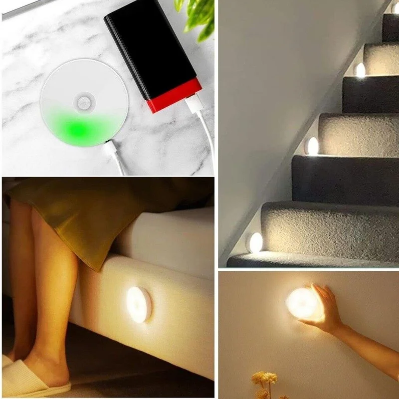 ماشو تريند 1 Piece Motion Sensor Rechargeable Spotlight Magnet LED 8.5 cm Sensor Lamp Sensor Lighting