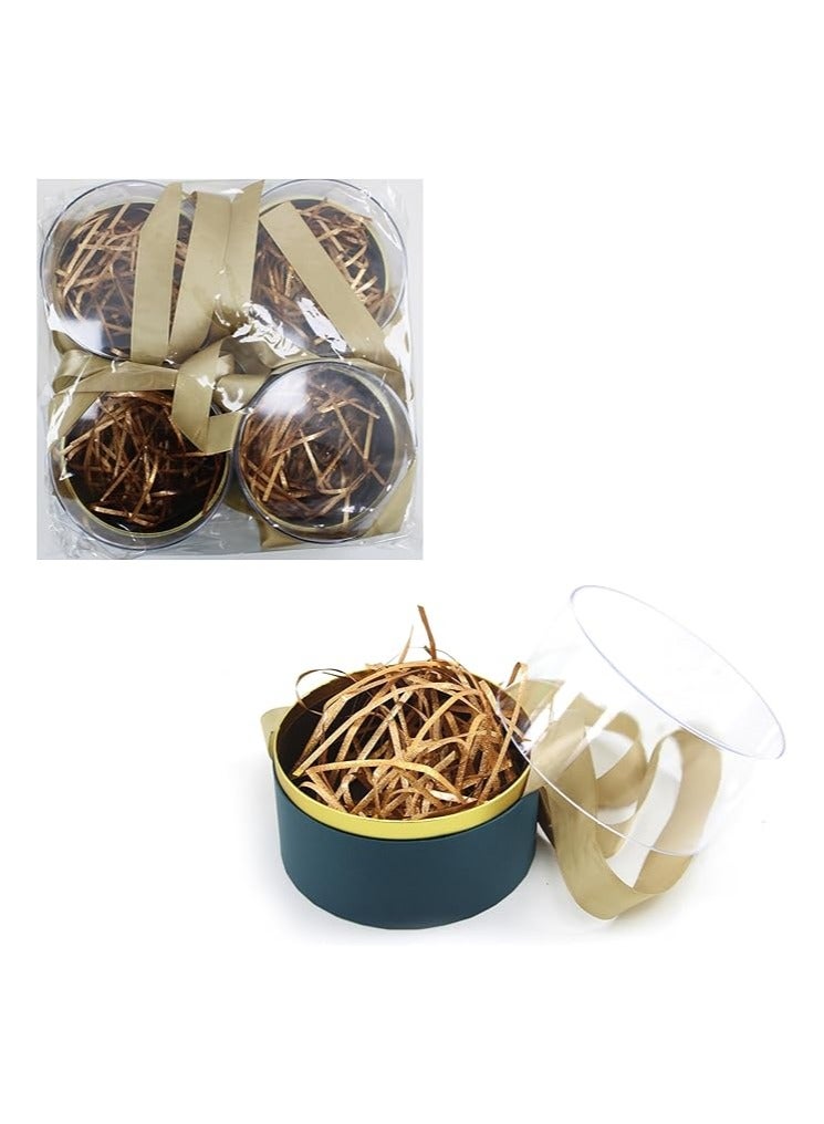 Acrylic Round Gift Box Transparent Storage Box for Jewelry Gifts Decorations and Special Occasions Display Case Perfect for Weddings Birthdays and Holiday Gifts (ROUND GOLD, 12X12X11.5 CM) - Image 4