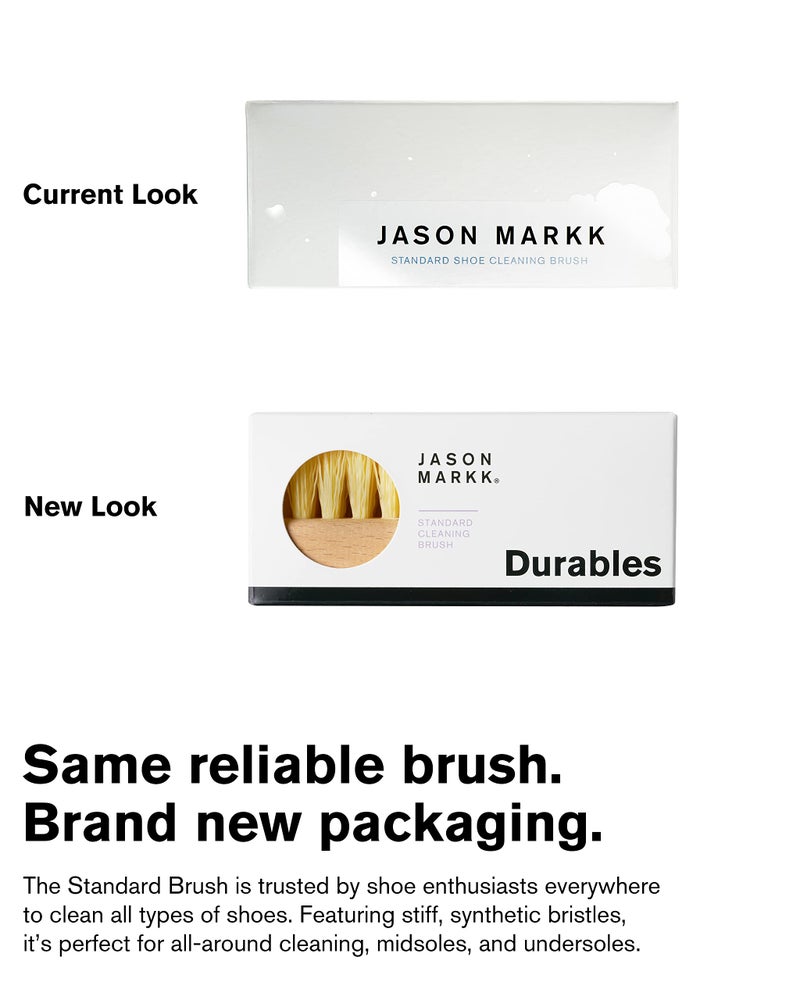 Jason Markk Jason Markk Standard Cleaning Brush - Handcrafted Wood Handle - Synthetic Bristles - Tough on Stubborn Stains & Dirt on Midsoles - Great for All-Around Shoe Cleaning - Works on Most Materials  - Image 2