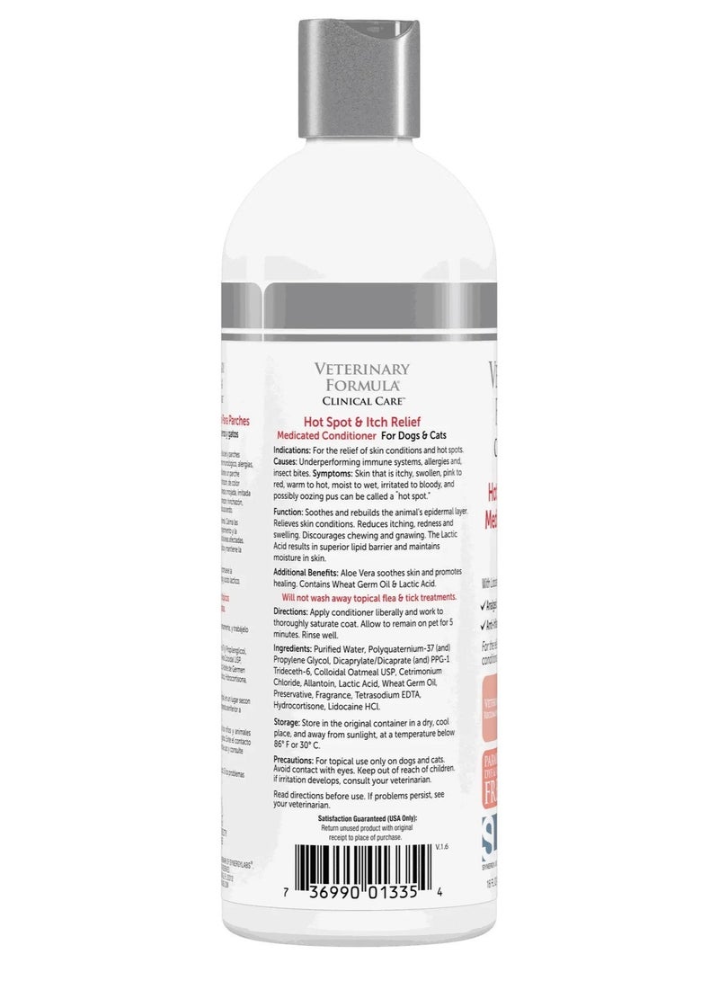 SynergyLabs Synergy Labs VFCC Hot Spot & Itch Relief Medicated Conditioner 473ml (16oz) - Image 2