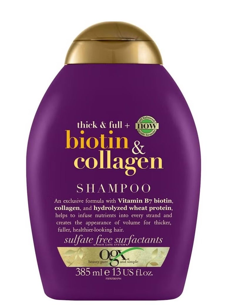 Ogx Thick & Full Biotin & Collagen Hair Shampoo 385ml - Image 1