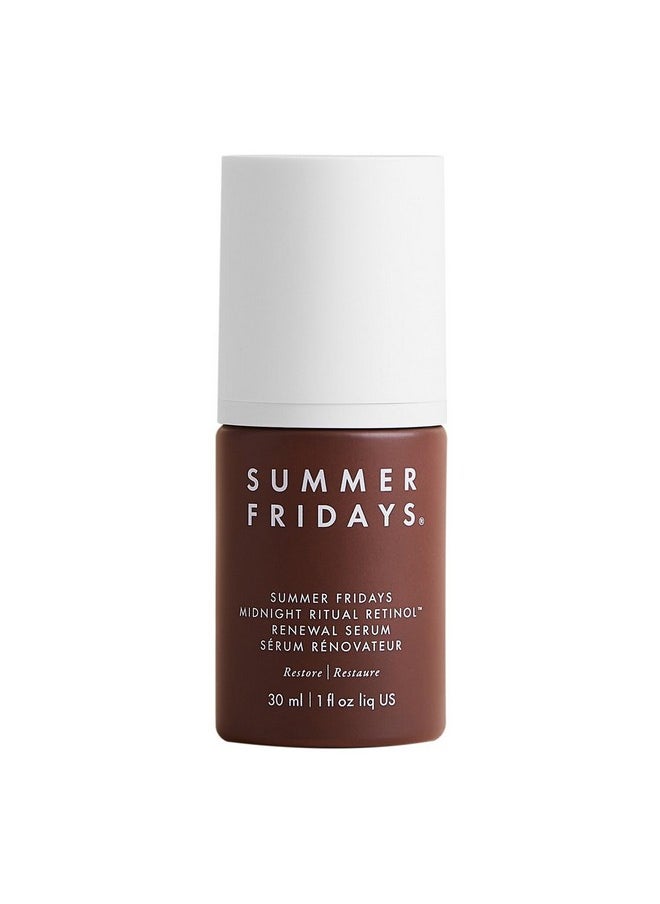 SUMMER FRIDAYS Midnight Ritual Retinol Serum Renewal Retinol Serum For Face Fine Lines & Discoloration Enriched With Jojoba Oil Hyaluronic Acid & Niacinamide To Smooth Uneven Texture (1 Oz)  - Image 1