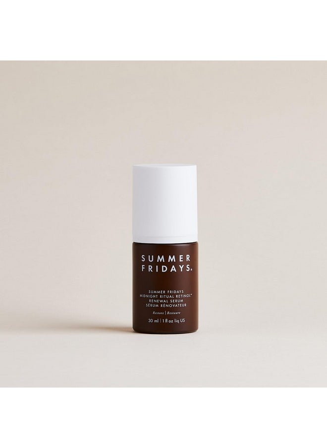 SUMMER FRIDAYS Midnight Ritual Retinol Serum Renewal Retinol Serum For Face Fine Lines & Discoloration Enriched With Jojoba Oil Hyaluronic Acid & Niacinamide To Smooth Uneven Texture (1 Oz)  - Image 2
