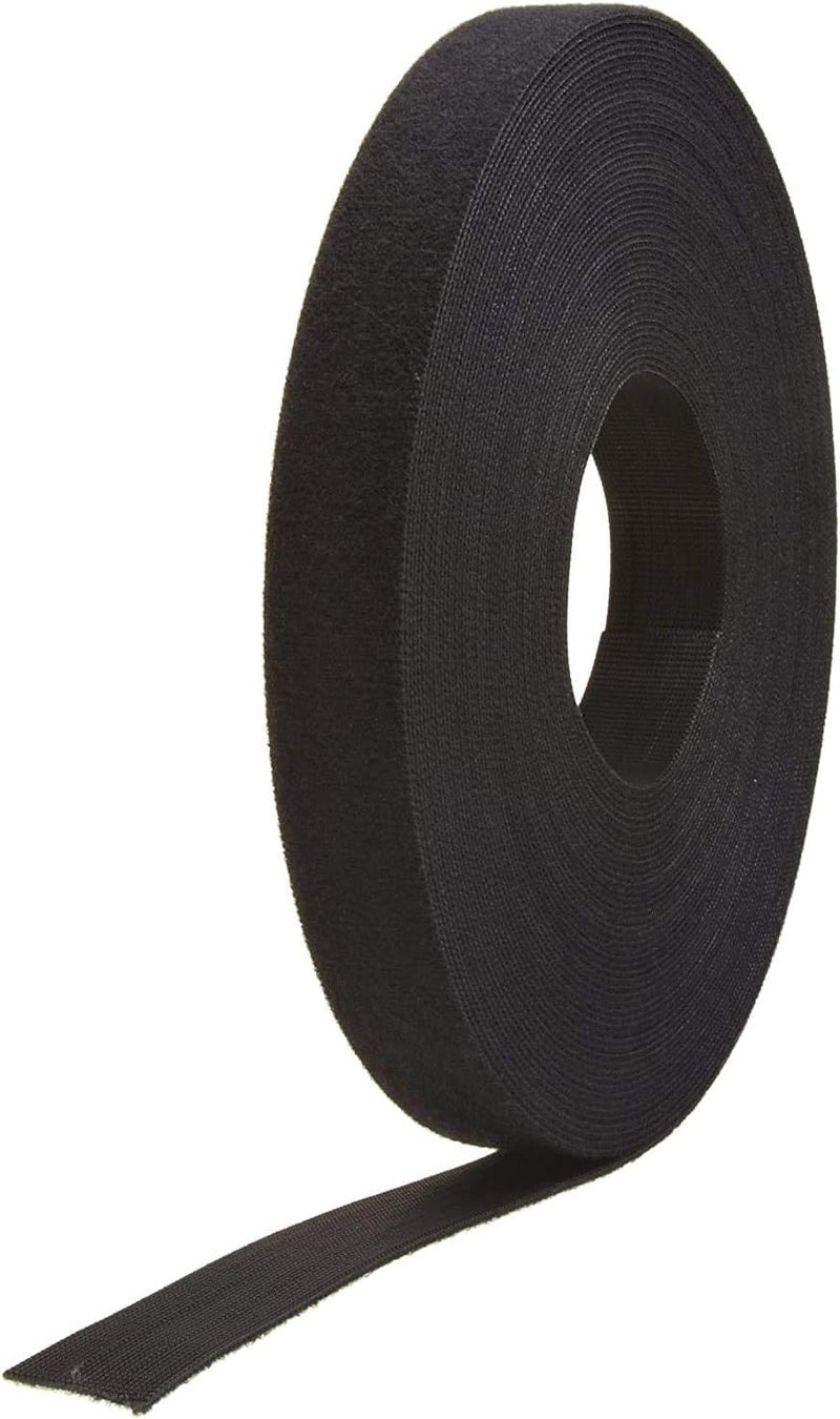 VELCRO Brand أشرطة فيلكرو القابلة للتقطيع للاستخدام الثقيل | 45 قدم × 3/4 بوصة | لفة ذات وجهين ذاتية الالتصاق | روابط تجميع تثبت على نفسها لتأمين الثبات، VEL-30834-AMS، أسود - Image 1