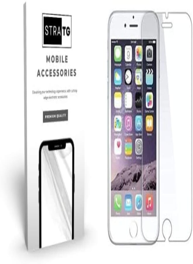 StraTG iPhone 6 Plus / 6S Plus / 7 Plus / 8 Plus Ceramic Screen Protector - Premium Protection for Your Smartphone Display - Clear