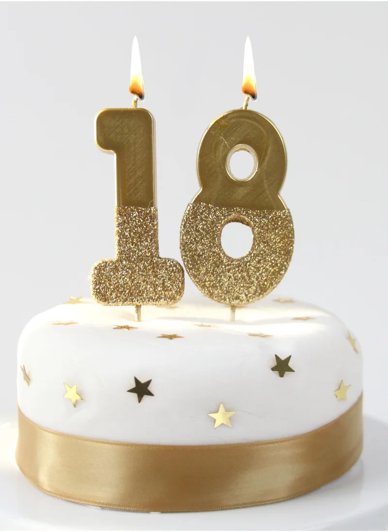 Talking Tables Talking Tables 1 Number Birthday Candles, Candle for Cake Decoration, Candle for Birthday Cake Topper, Anniversary Cake Number Candle. Candle stick for special occasions such as birthdays and Anniversaries (1 Number Candle, Gold Glitter Dipped Candle)