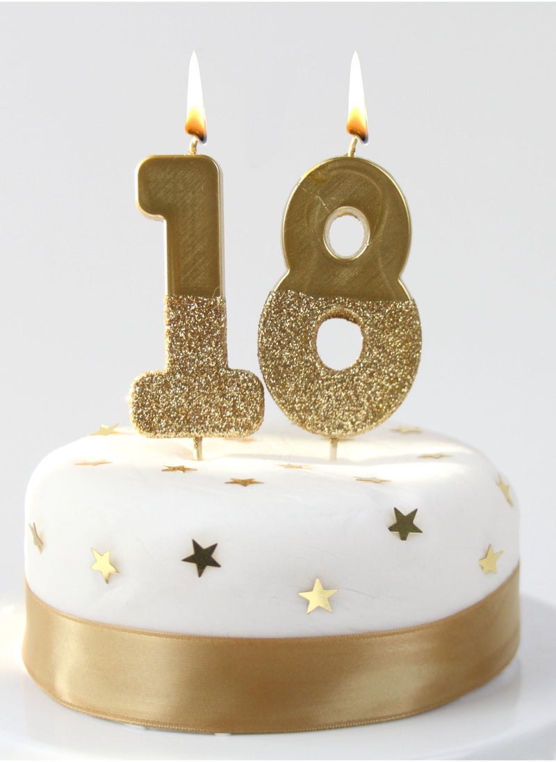 Talking Tables Talking Tables 1 Number Birthday Candles, Candle for Cake Decoration, Candle for Birthday Cake Topper, Anniversary Cake Number Candle. Candle stick for special occasions such as birthdays and Anniversaries (1 Number Candle, Gold Glitter Dipped Candle)  - Image 2
