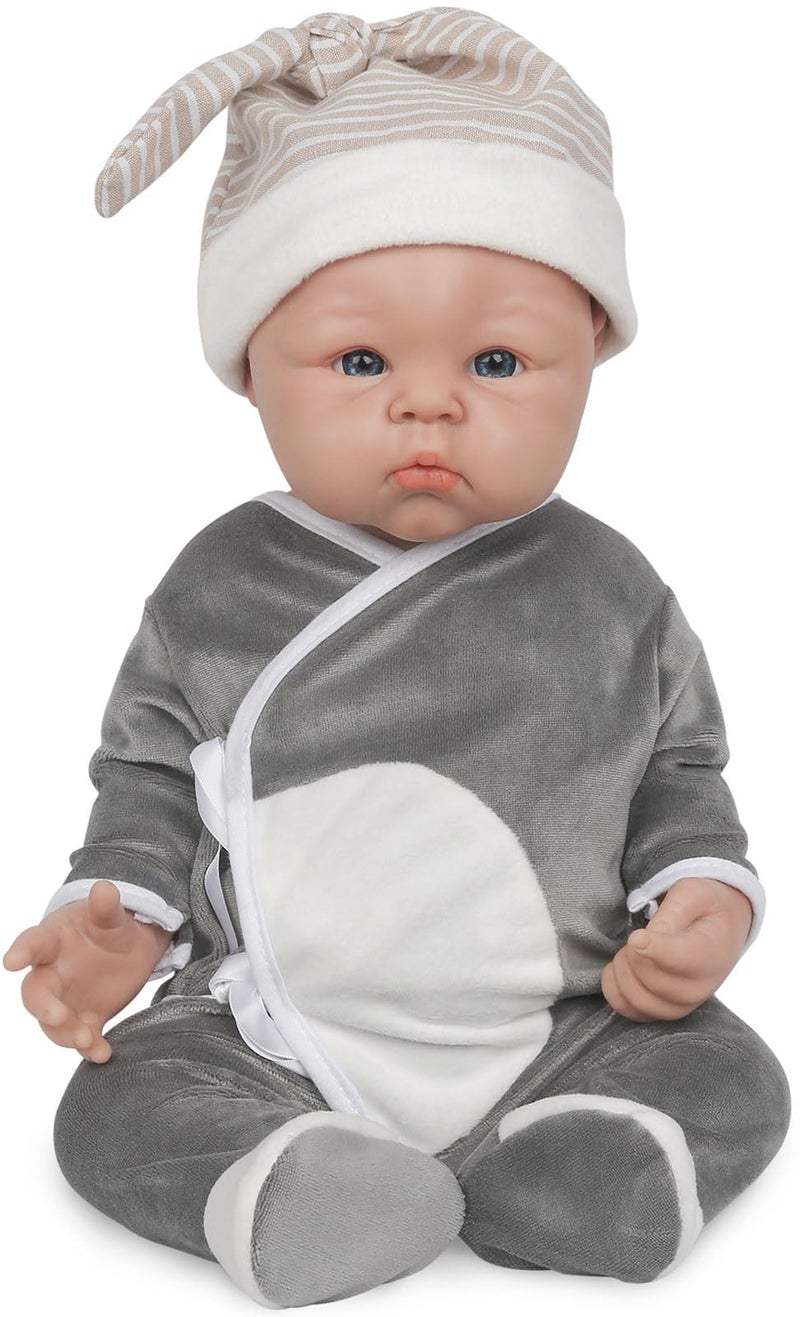 Vollence 19 inch Realistic Full Body Silicone Baby Doll That Look Real BoyLifelike Reborn Real Baby Doll  Boy - Image 3