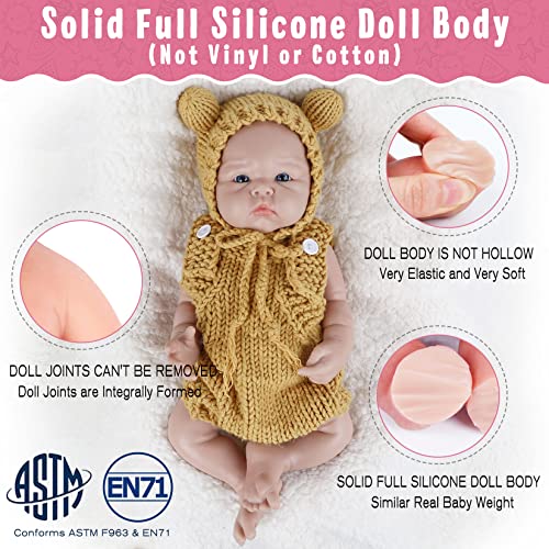 Vollence 19 inch Realistic Full Body Silicone Baby Doll That Look Real BoyLifelike Reborn Real Baby Doll  Boy - Image 5