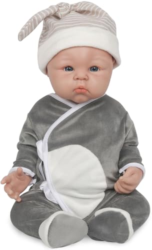 Vollence 19 inch Realistic Full Body Silicone Baby Doll That Look Real BoyLifelike Reborn Real Baby Doll  Boy - Image 1