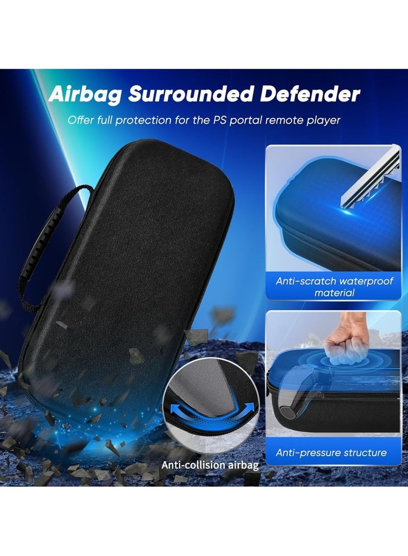 PS5 Portal 12-in-1 Accessory Bundle, Hard Case, Clear Protective Case, 2 Screen Protectors, 4 Thumb Grips, Carbon Black - Image 2