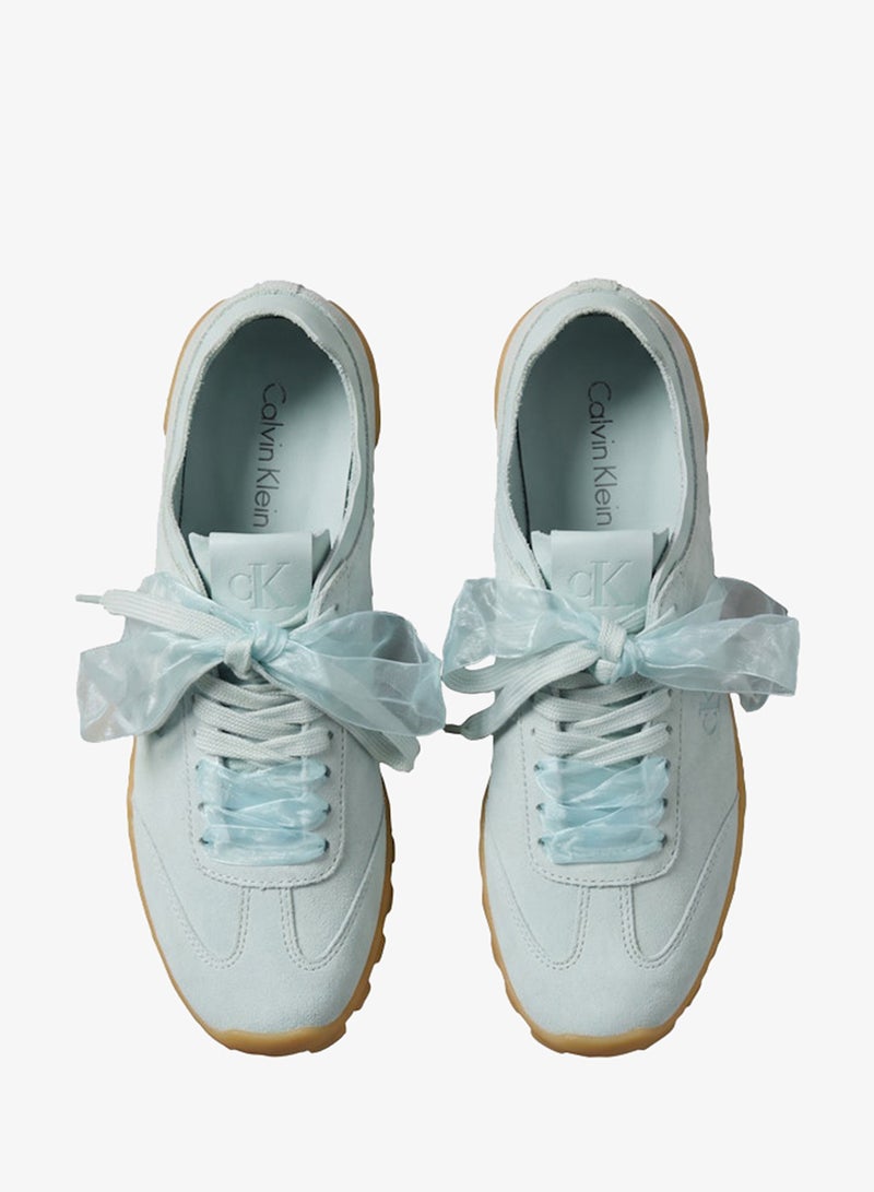 CALVIN KLEIN Ribbon Lace Suede Trainers - Image 5