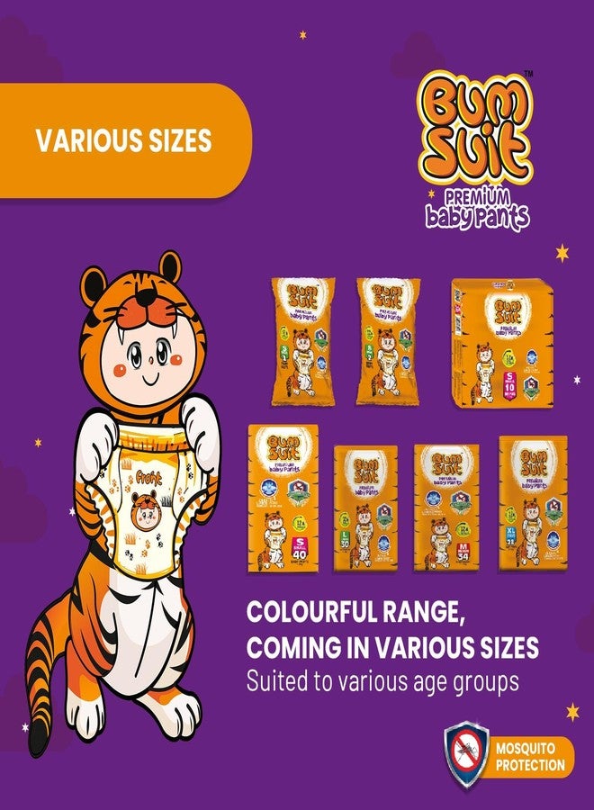 Bumsuit Premium Baby Pants Diapers Medium (7–12kg), 32 Count | India’s 1st Mosquito Protection | 12 Hr Absorption | Soft Cottony Breathable Fabric | 3D Liner Technology | Leak Guard & Rash-Free Comfort - Image 5