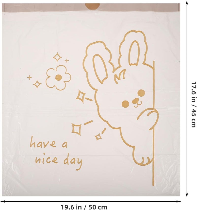60pcs Large Capacity Drawstring Garbage Bags Thickened Kitchen Trash Bags Household Portable with Decorative Print for Restaurant and Bedroom Use - Image 2