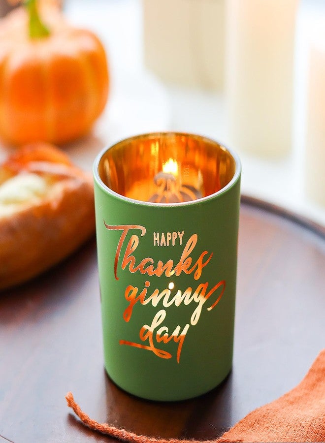 WDHODEC Thanksgiving Candle Holders 4PCS Votive for Fall, Party, Bedroom, Kitchen, Table Decor and Indoor Decorations - Image 4