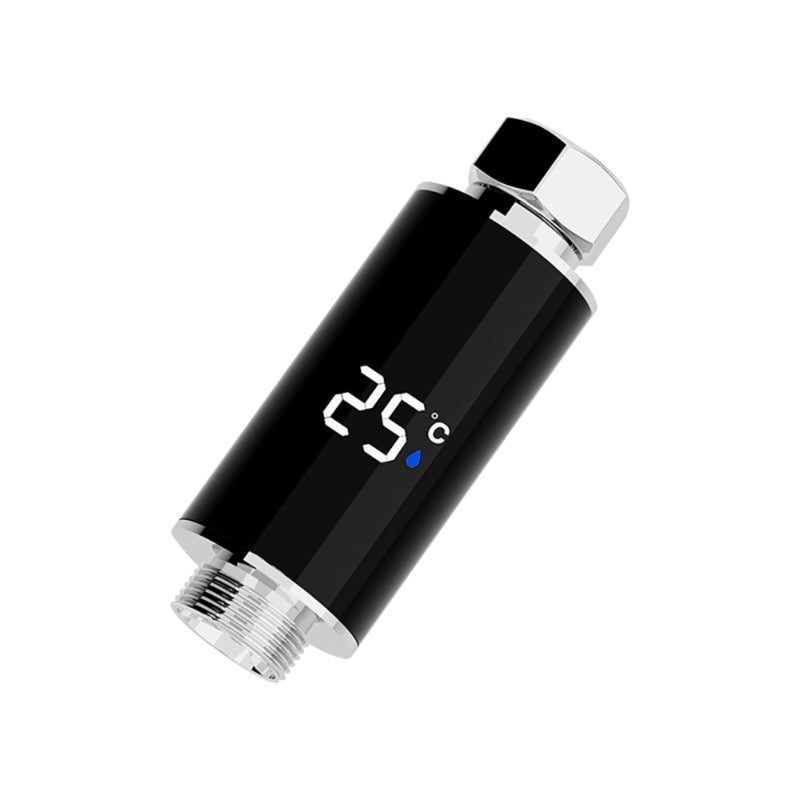 مقياس حرارة ماء صنبور الاستحمام للصنابير بقطر 1/2 بوصة – مضاد للماء، مع شاشة رقمية ذكية لعرض درجة الحرارة وضوء LED خارجي - Image 1