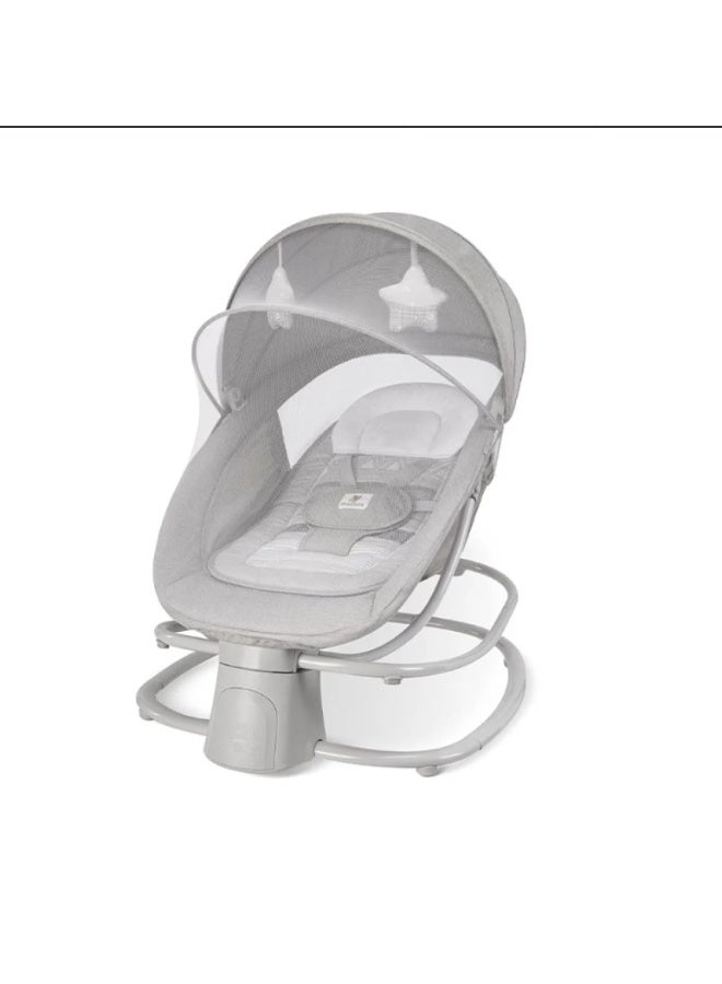 ارجوحة اطفال 4 في 1 للرضع مع طبق عشاء وتطبيق كونترو على هاتفك ومسند ظهر قابل للتعديل، كرسي هزاز كهربائي قابل للتعديل - Image 1