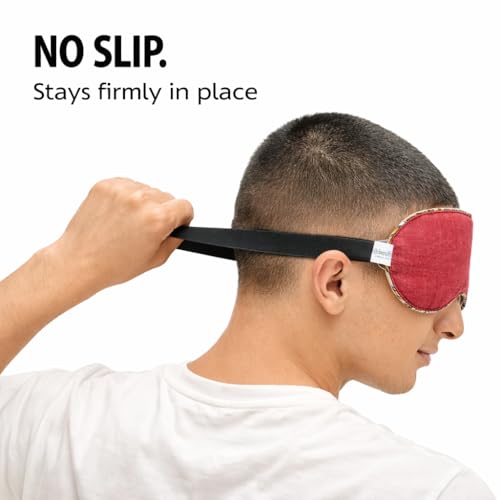 Aksobha Herbal Eye Mask for Migraine Relief – Chemical-Free Hot & Cold Therapy (Gel-Free) with Adjustable Strap | Microwaveable Reusable Cotton Eye Pack for Headache, Sinus, Puffy Eyes & Stress Relief - Image 3