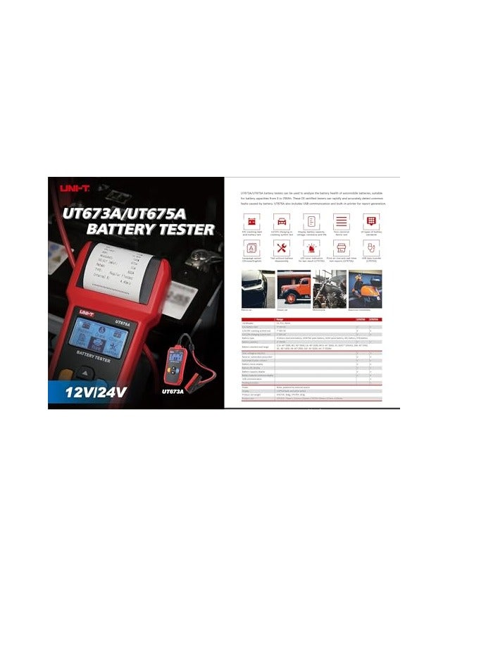 UNI-T UNI-T UT673A Battery Tester, 3Ah-250Ah - Image 3