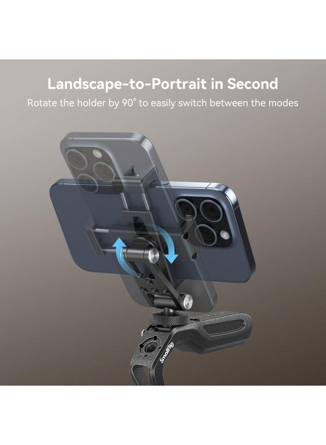 SMALLRIG Metal Phone Support with Cold Shoe Mount, Universal Cell Phone Mount Adapter Support Free Adjustment Joints, Phone Tripod Mount for iPhone 15 14, for Samsung Galaxy etc. - 4382 - Image 3
