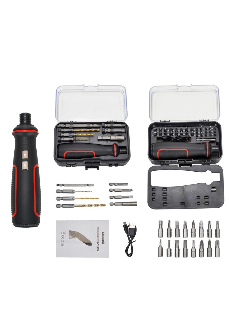 Generic - 41pcs Electric Screwdriver Set for Fastening And Wire Stripping, Red/Black - Image 1