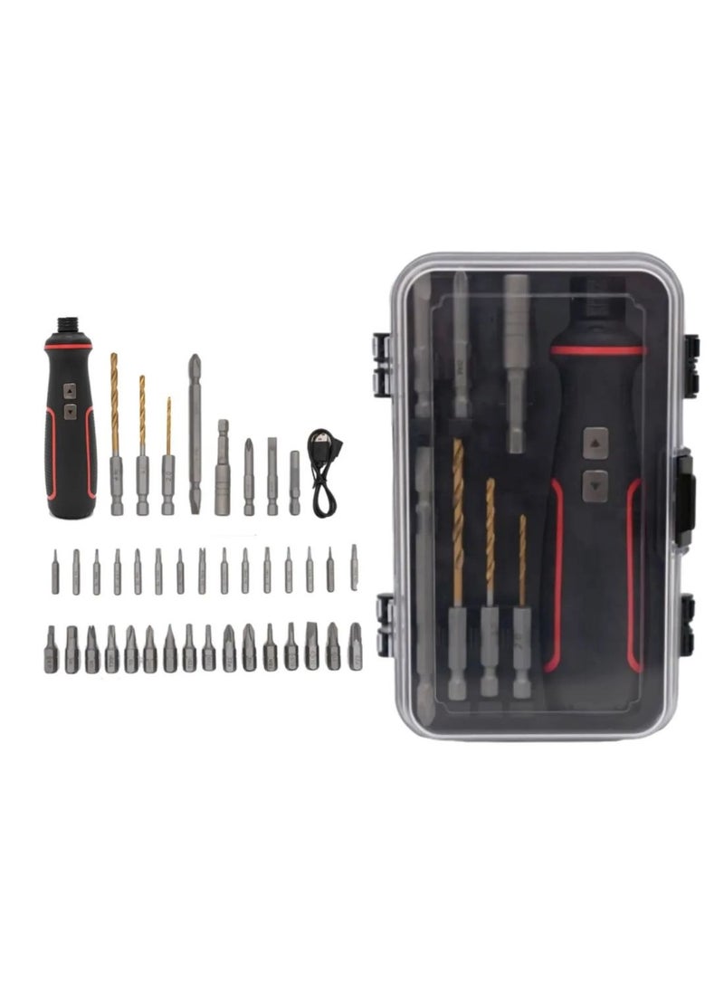 Generic - 41pcs Electric Screwdriver Set for Fastening And Wire Stripping, Red/Black - Image 1