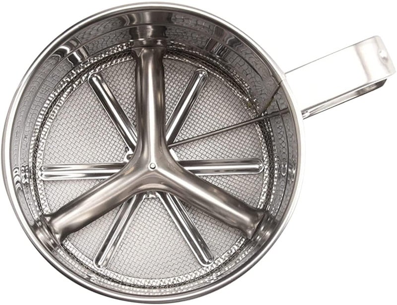 OOSARY Flour SifterAtta chhani Hand Press Design Stainless Steel Flour Sifter Corrosion Resistant Large Capacity Flour Sieve Cup for Sugar Flour and Coffee Powder Atta Chalni - Image 4