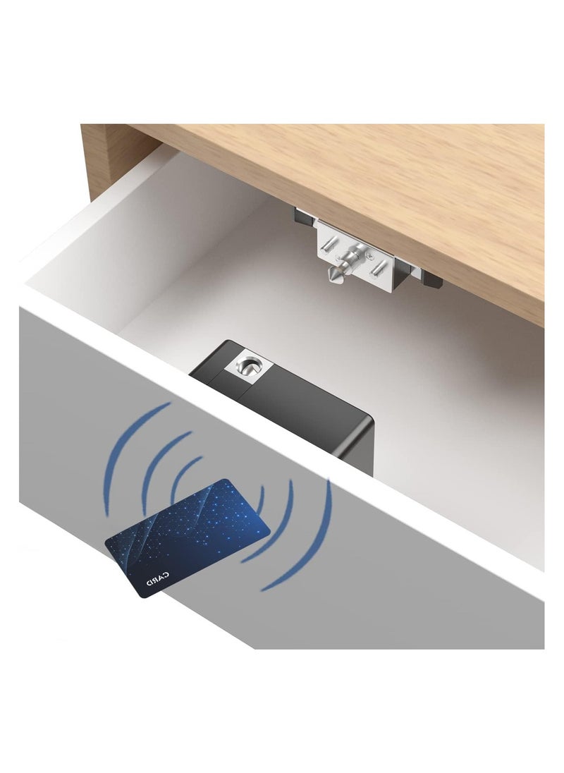 Generic Electronic Cabinet Lock,Kid Hidden Drawer Locks for Children, Hidden DIY Cabinet Lock with Slide Latch Lock for Double Door Cabinet Drawer Wooden Cupboard  - Image 1