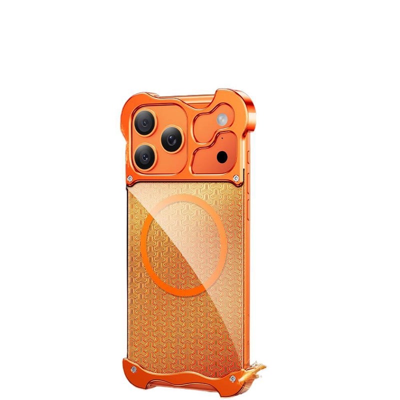 BB Metal MagSafe Case for iPhone 15 / 15 Plus / 15 Pro / 15 Pro Max with Drop Protection and Anti-Fingerprint plus Shockproof plus Frameless Design plus Bare Feel in Desert Gold - Image 2
