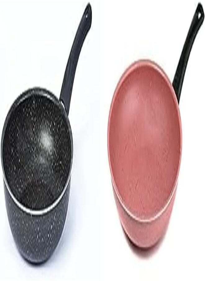 LAZORD Lazord granite deep frying pan 24cm, black + Lazord granite deep frying pan - size 28 - cashmere 