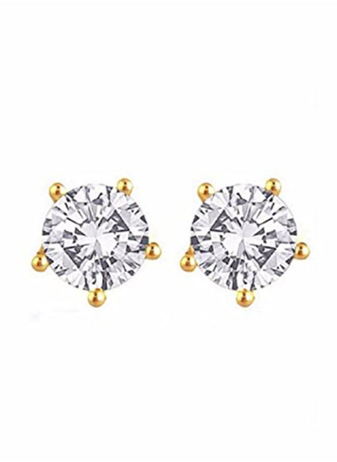 NIBEMINENT - 2 Pair Solitaire Stud Earrings - Image 1